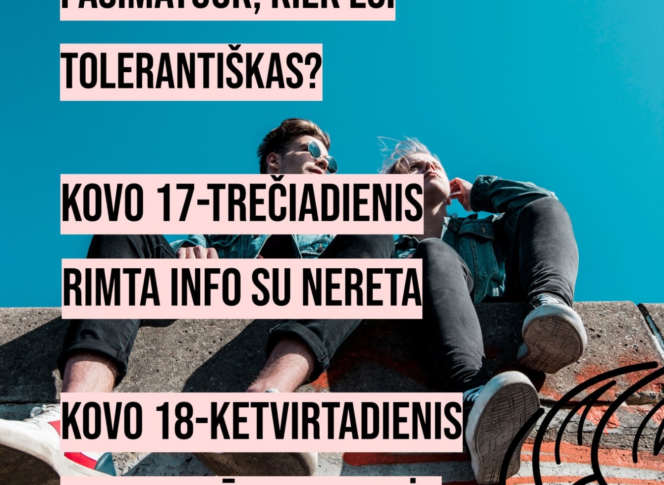 VšĮ Jaunimo laisvalaikio centro 03.015-03.18. savaitės veiklos