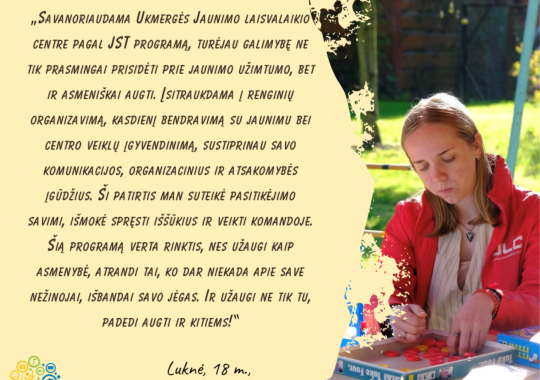 Vyksta registracija į Jaunimo...