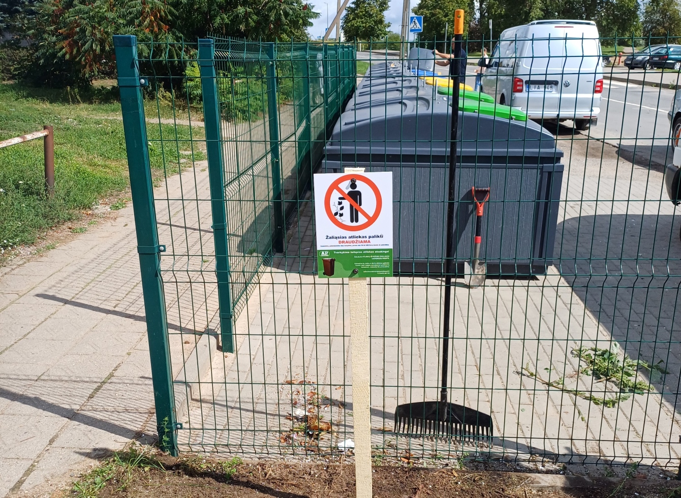 Svarbi informacija dėl žaliųjų atliekų tvarkymo ir surinkimo