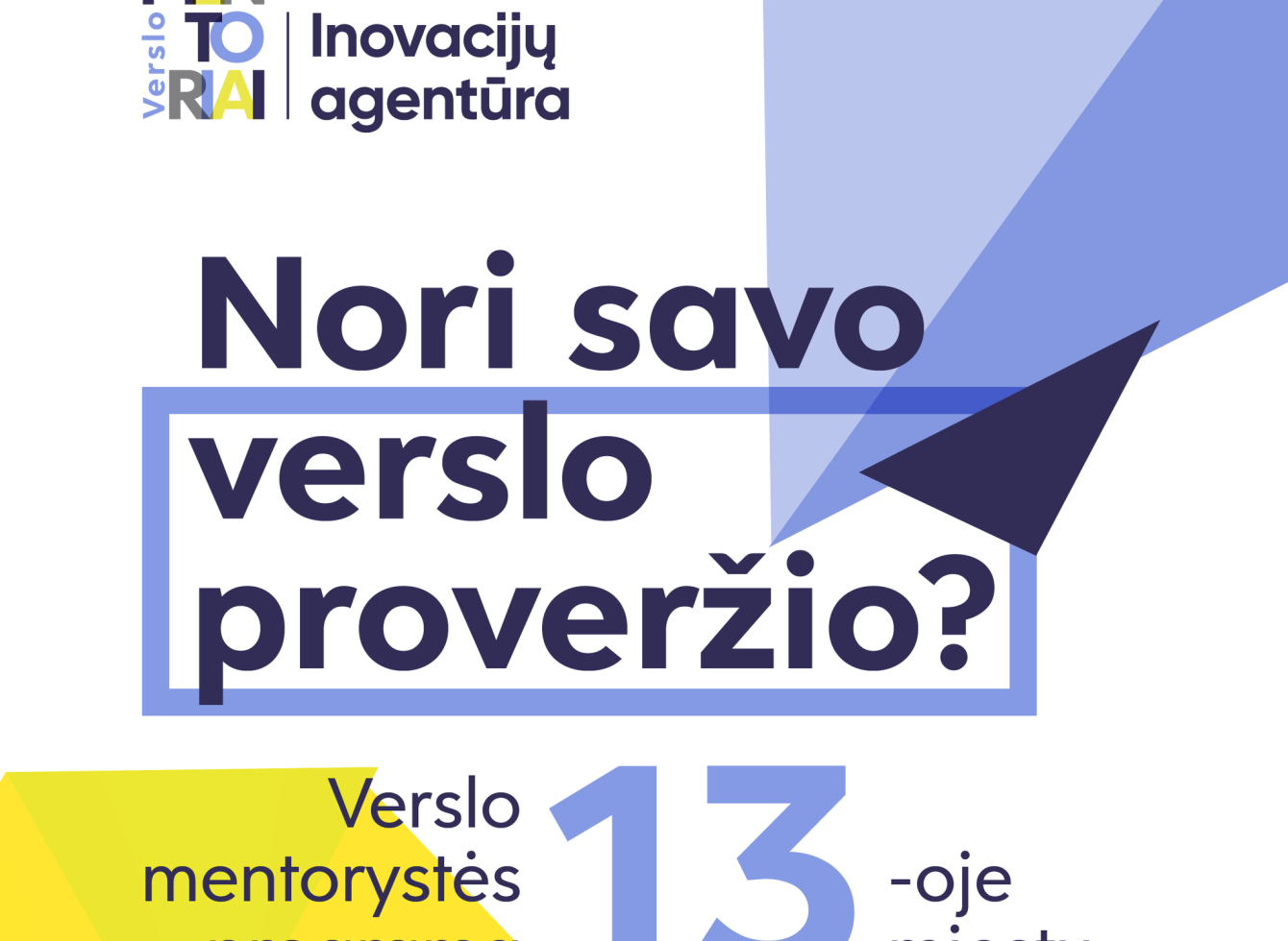 Registracija į verslo mentorystės programos atranką