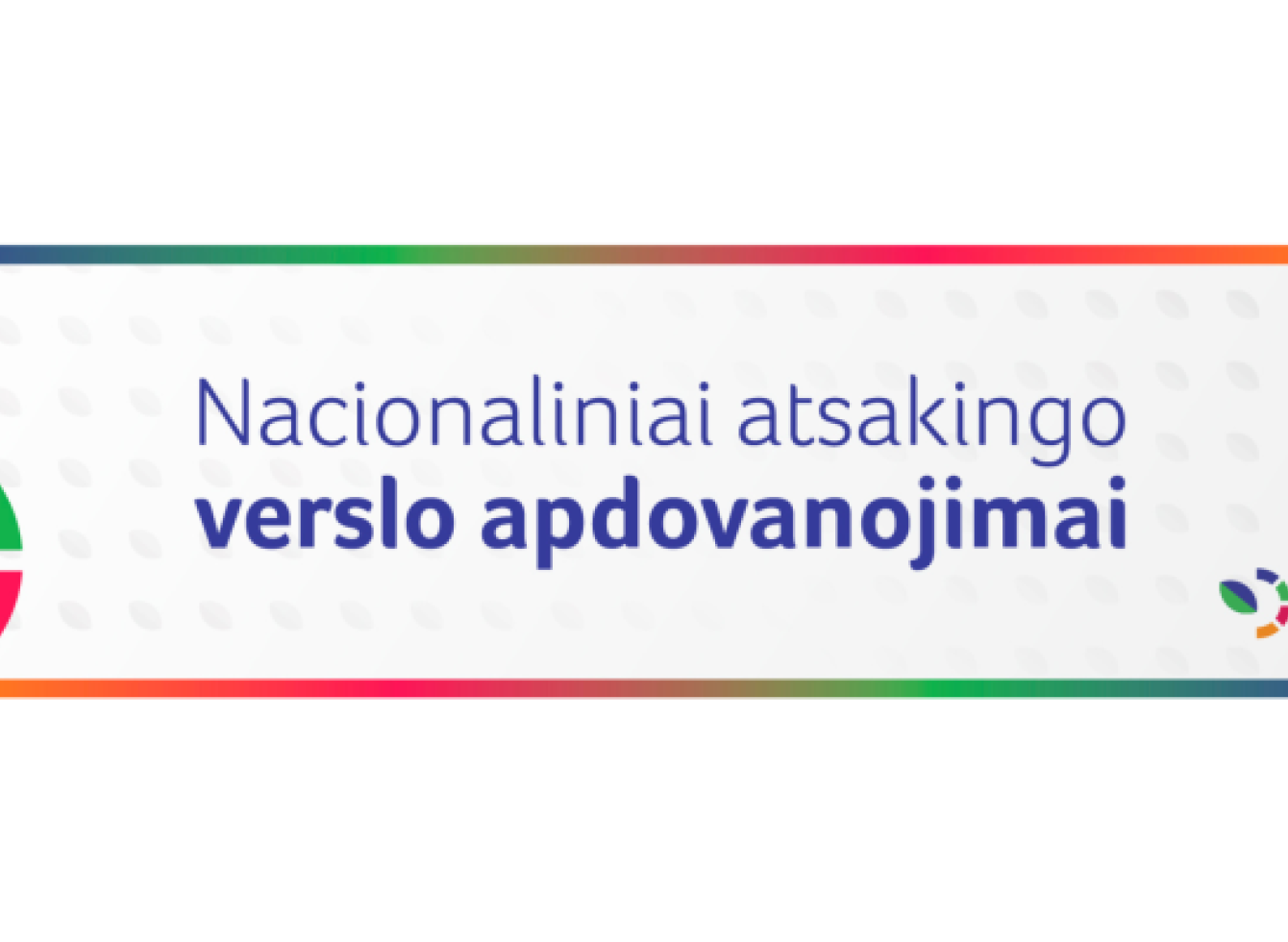 Nacionalinio atsakingo verslo apdovanojimo 2023 metų konkurso plakatas