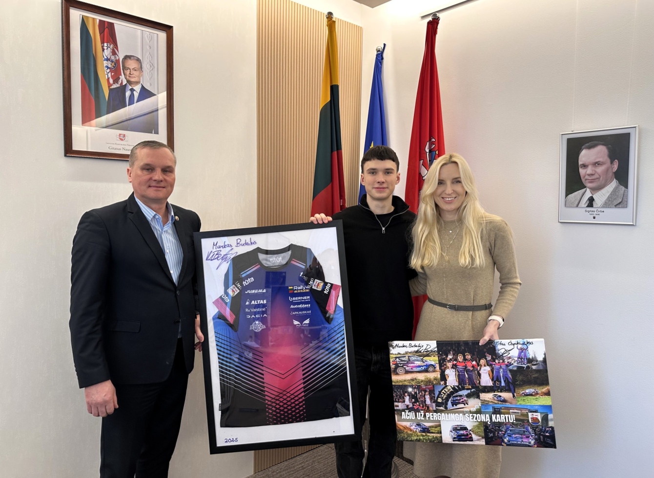 Savivaldybėje lankėsi jaunasis automobilių sporto talentas 