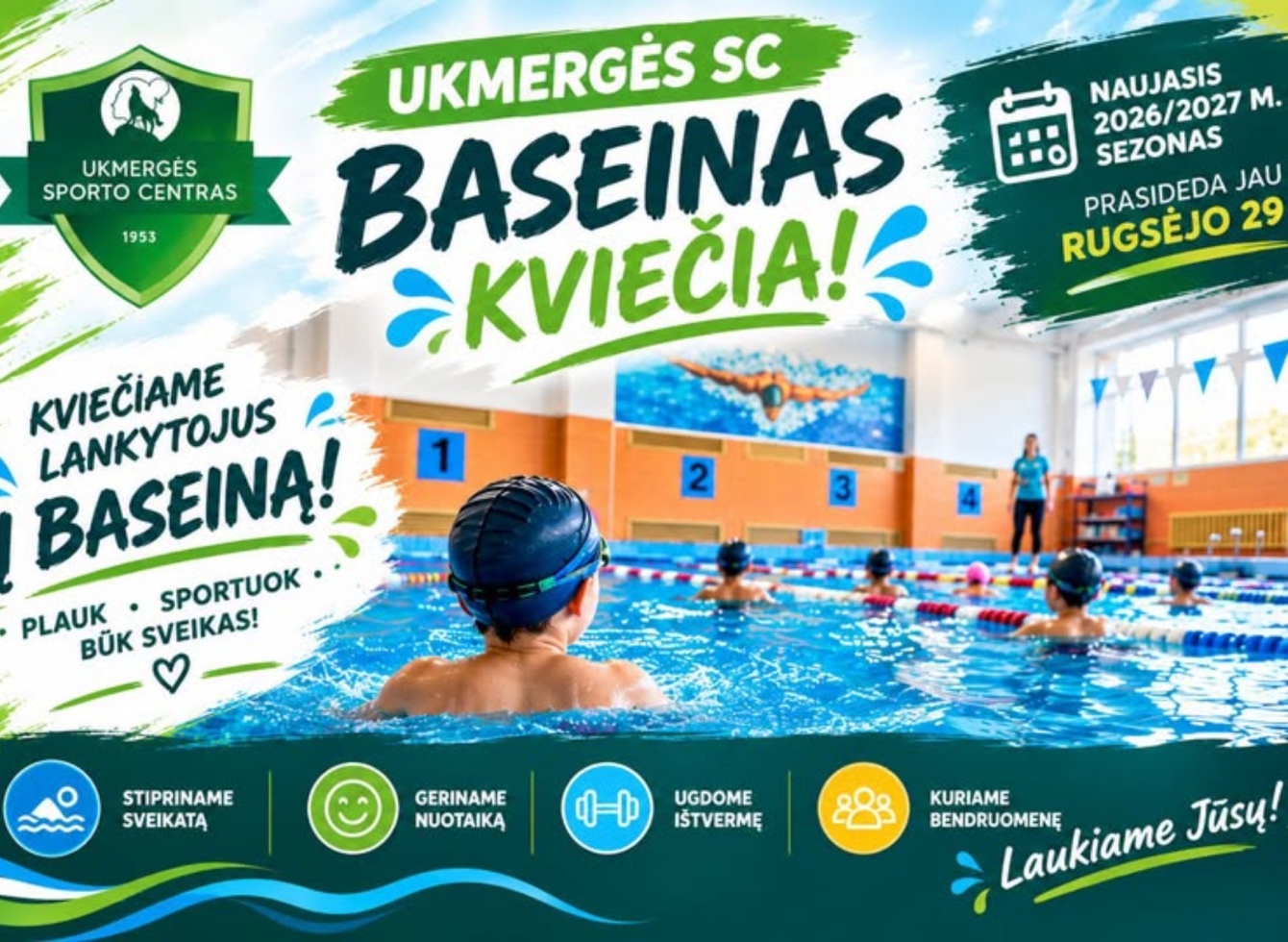 Ukmergėje naujam sezonui atidaromas plaukimo baseinas