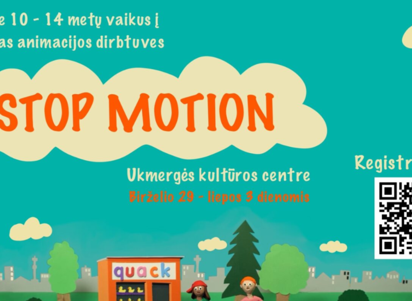STOP MOTION animacijos dirbtuvės