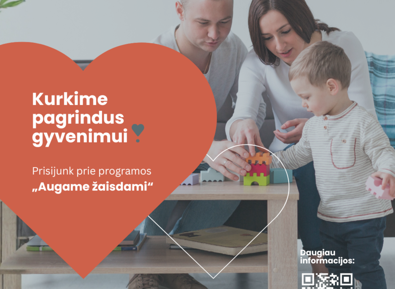 Kviečiame į tėvystės programą „Augame žaisdami“!