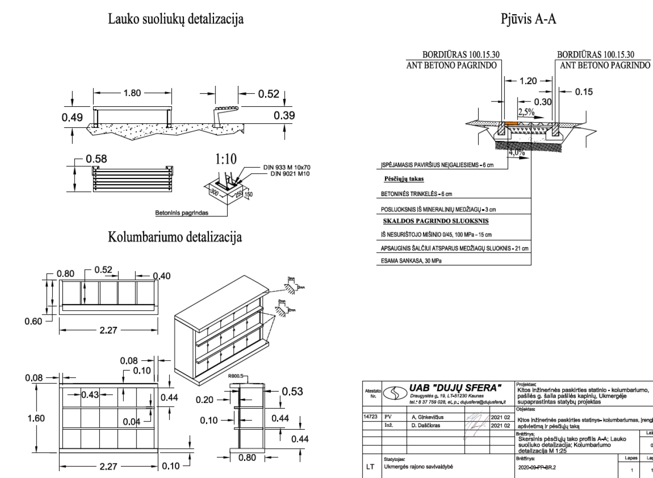Viešas projekto pristatymas (kolumbariumas, Pašilės g., šalia Pašilės kapinių, Ukmergėje)