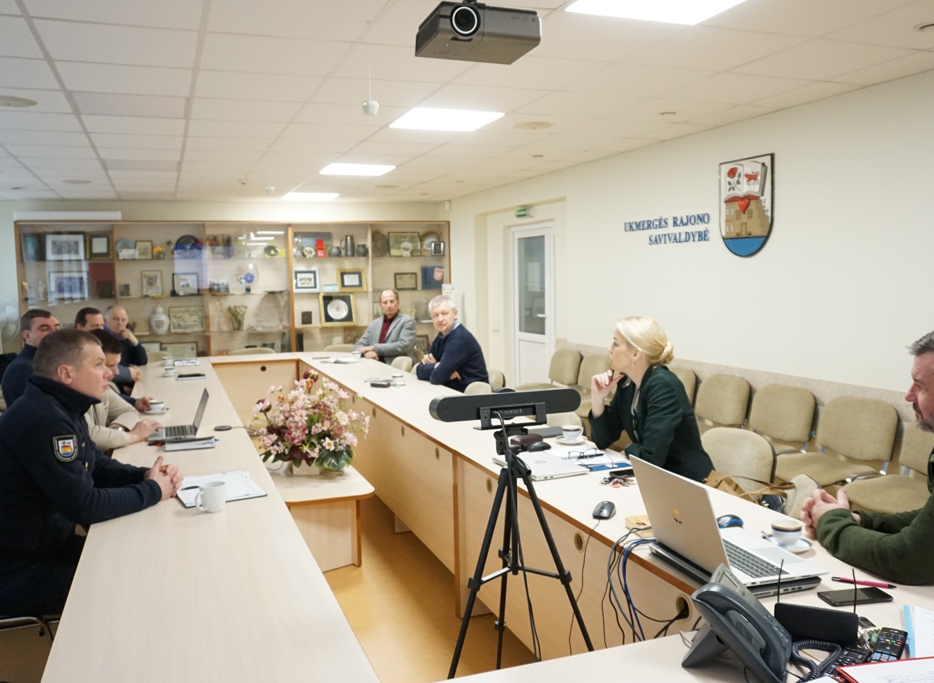 Vykdant pratybų užduotis, aktyvuotas Ukmergės rajono savivaldybės administracijos Operacijų centras.
