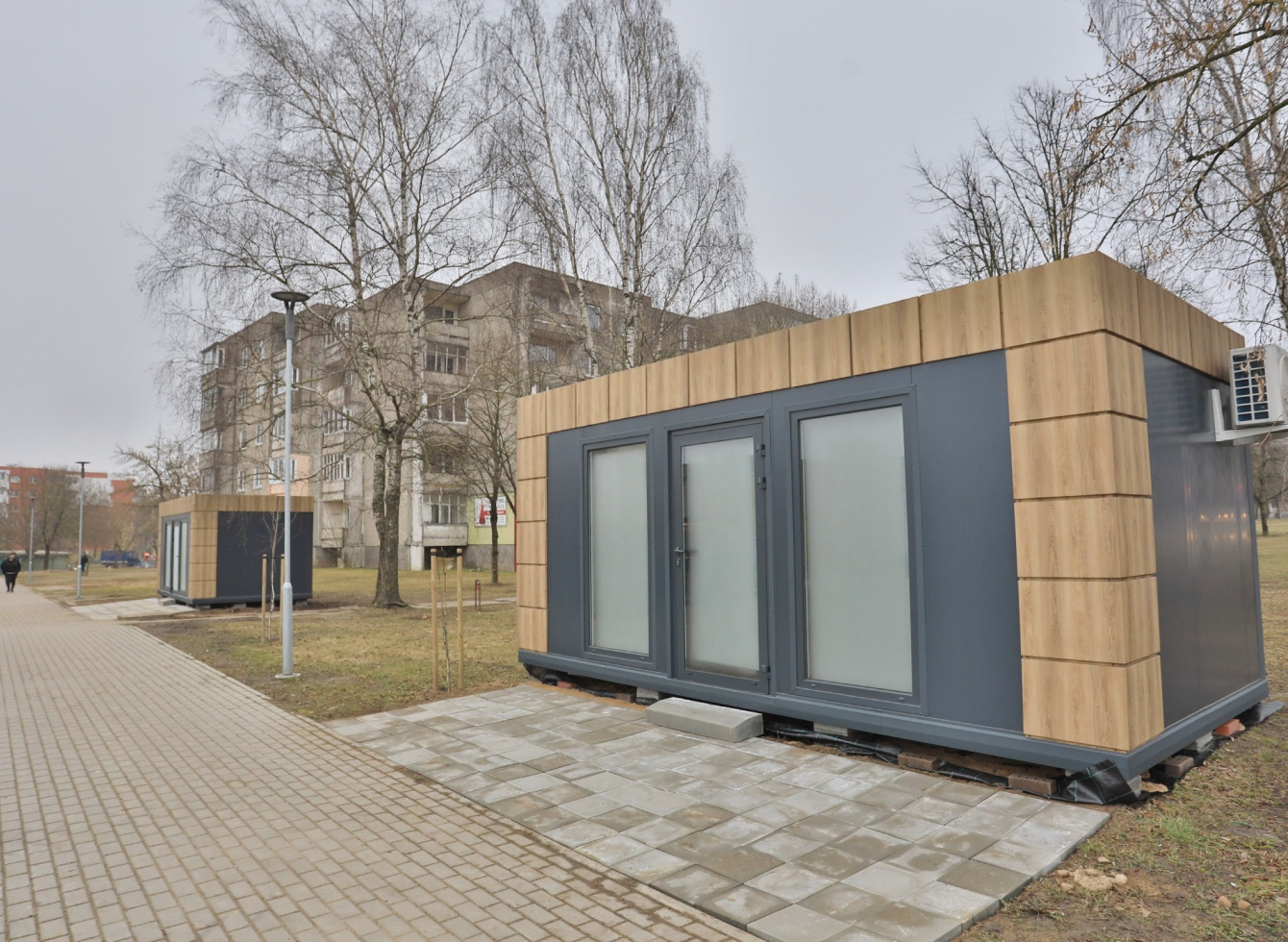 Senus kioskus pakeitė nauji ir modernūs prekybiniai paviljonai
