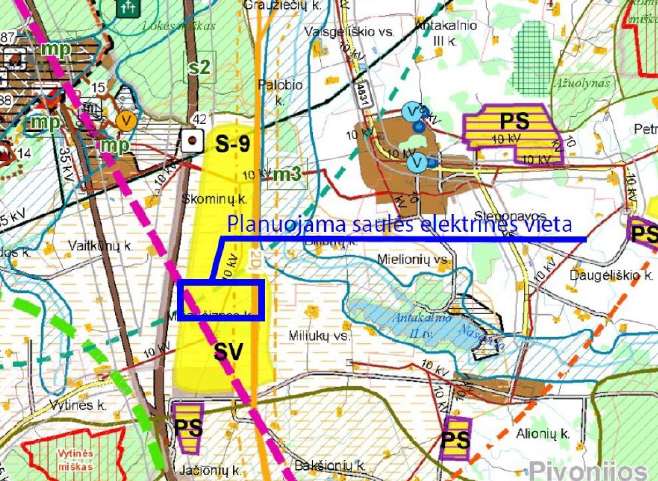 Dėl kitos paskirties inžinerinio statinio, saulės elektrinės, projektavimo viešinimo
