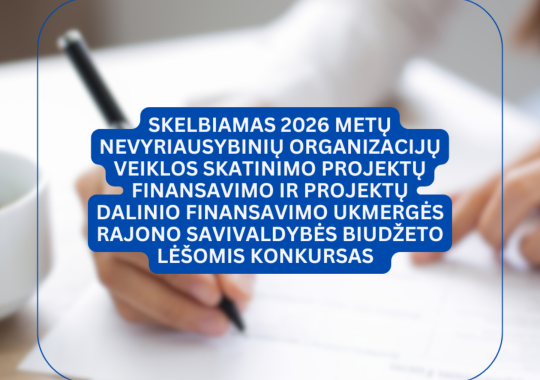 Skelbiamas 2026 metų nevyriausybinių...