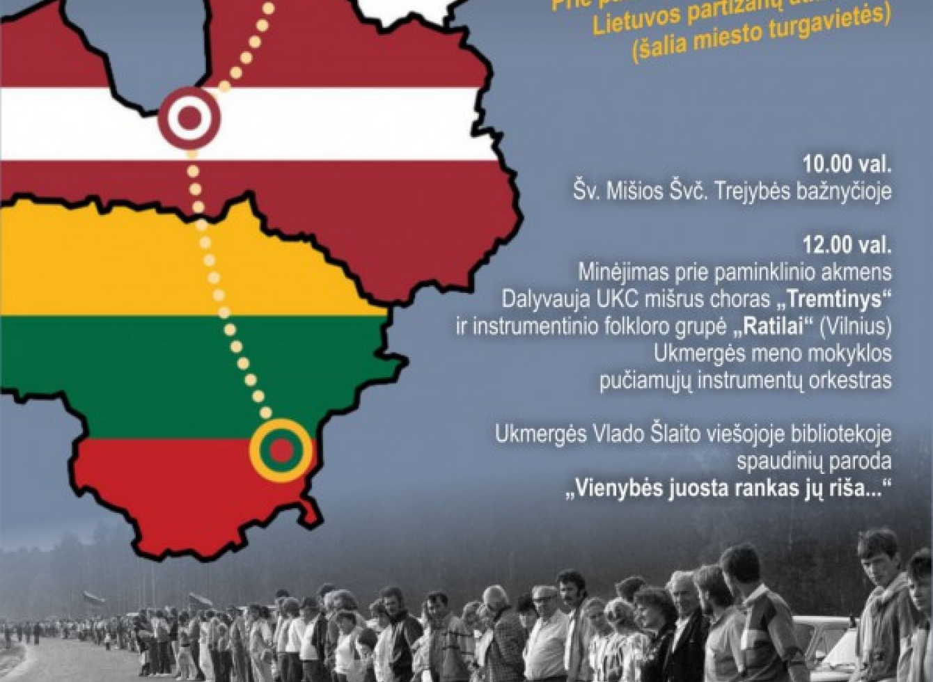 Rugpjūčio 23-ąją Ukmergėje išskleisime didelę Baltarusijos vėliavą