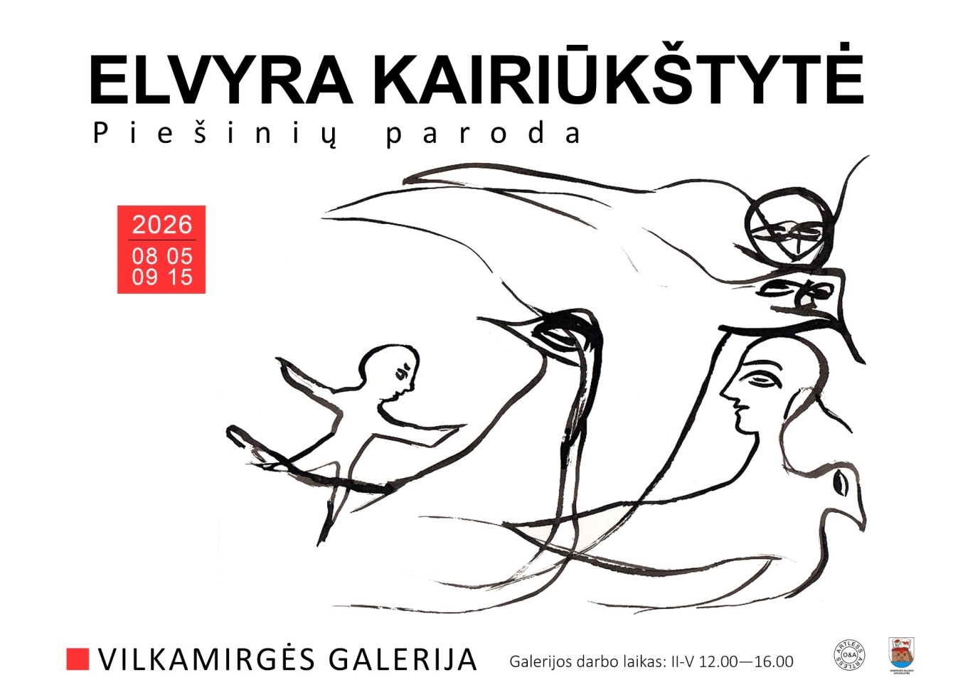 „Vilkamirgės“ galerijoje – E. Kairiūkštytės piešinių paroda