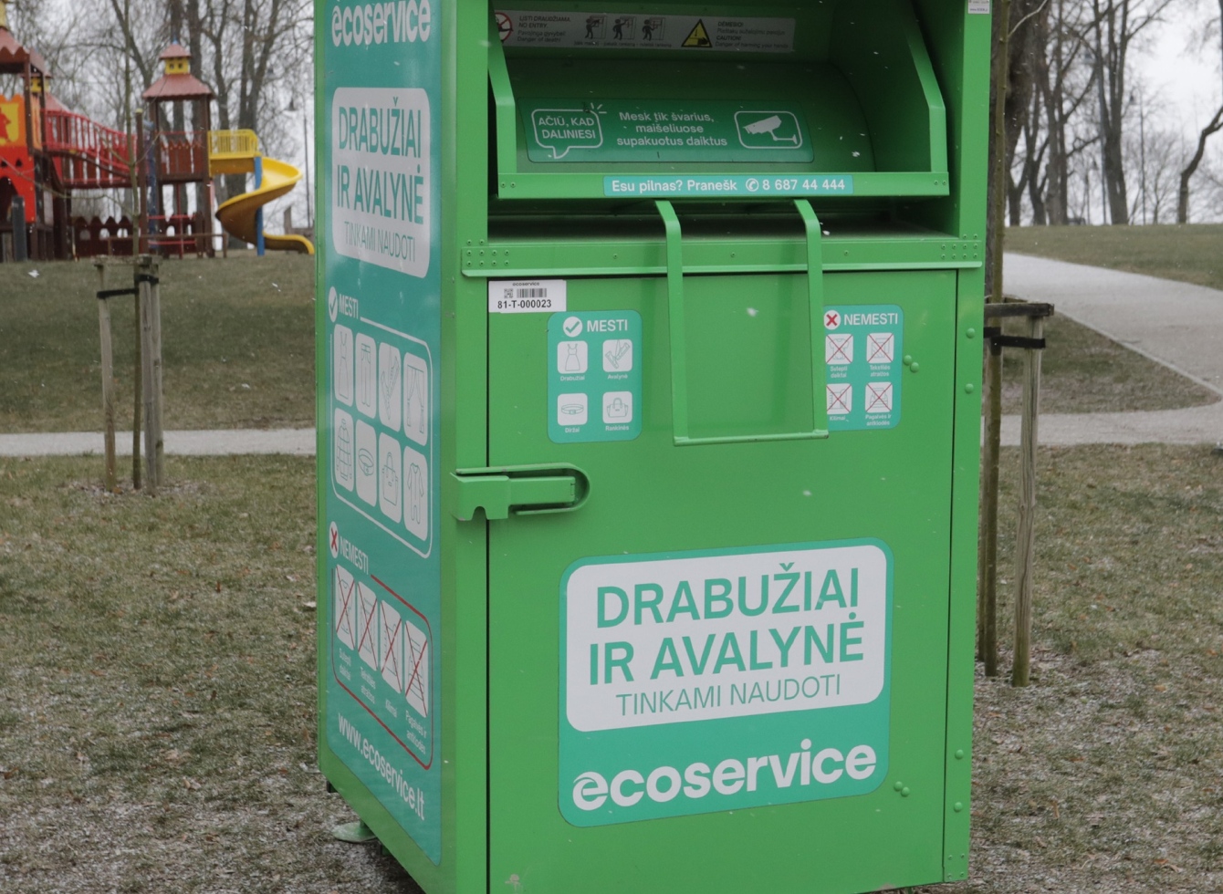 Tekstilės atliekų konteineris