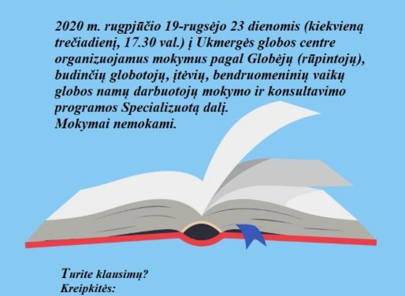 Kvietimas į mokymus