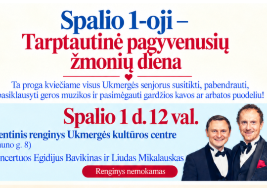 Nemokamas šventinis renginys skirtas...