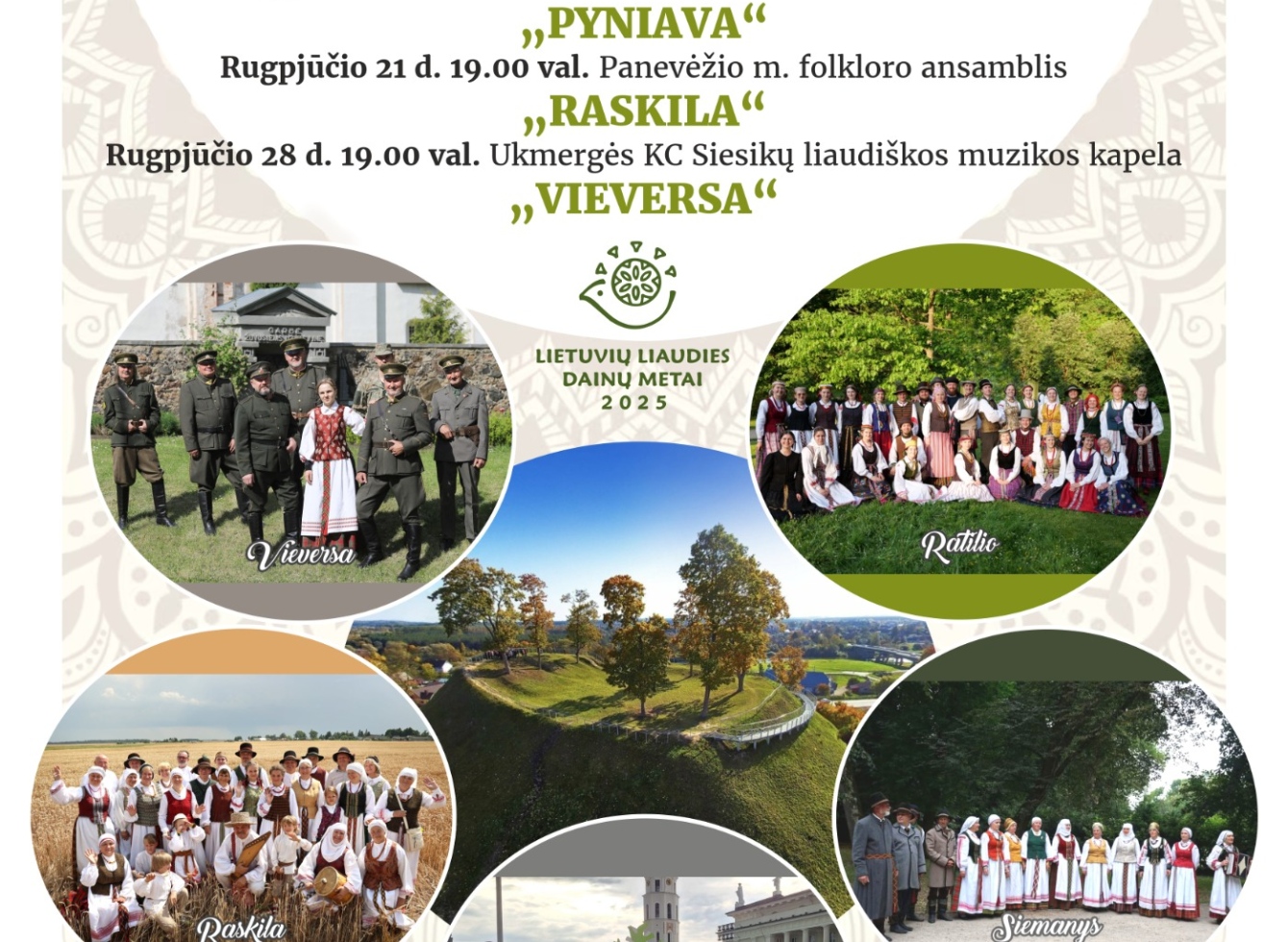 Pasidainavimai prie piliakalnio