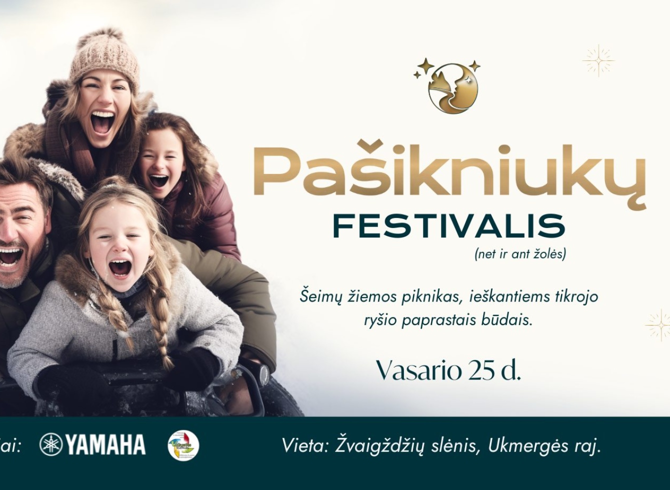 Kviečia „Pašikniukų festivalis“ – žaismingas šeimų žiemos piknikas Ukmergės rajone