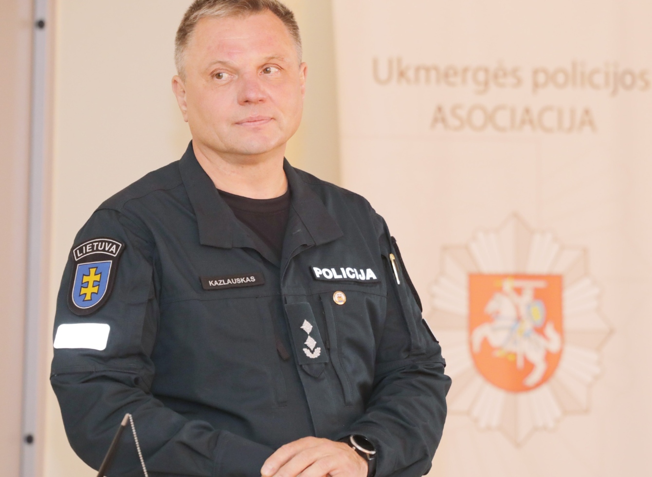Ukmergės rajono policijos komisariato buvusio vadovo išlydėtuvių ir naujo vadovo pristatymo akimirkos
