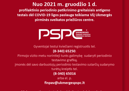 Vakcinacija be išankstinės registracijos