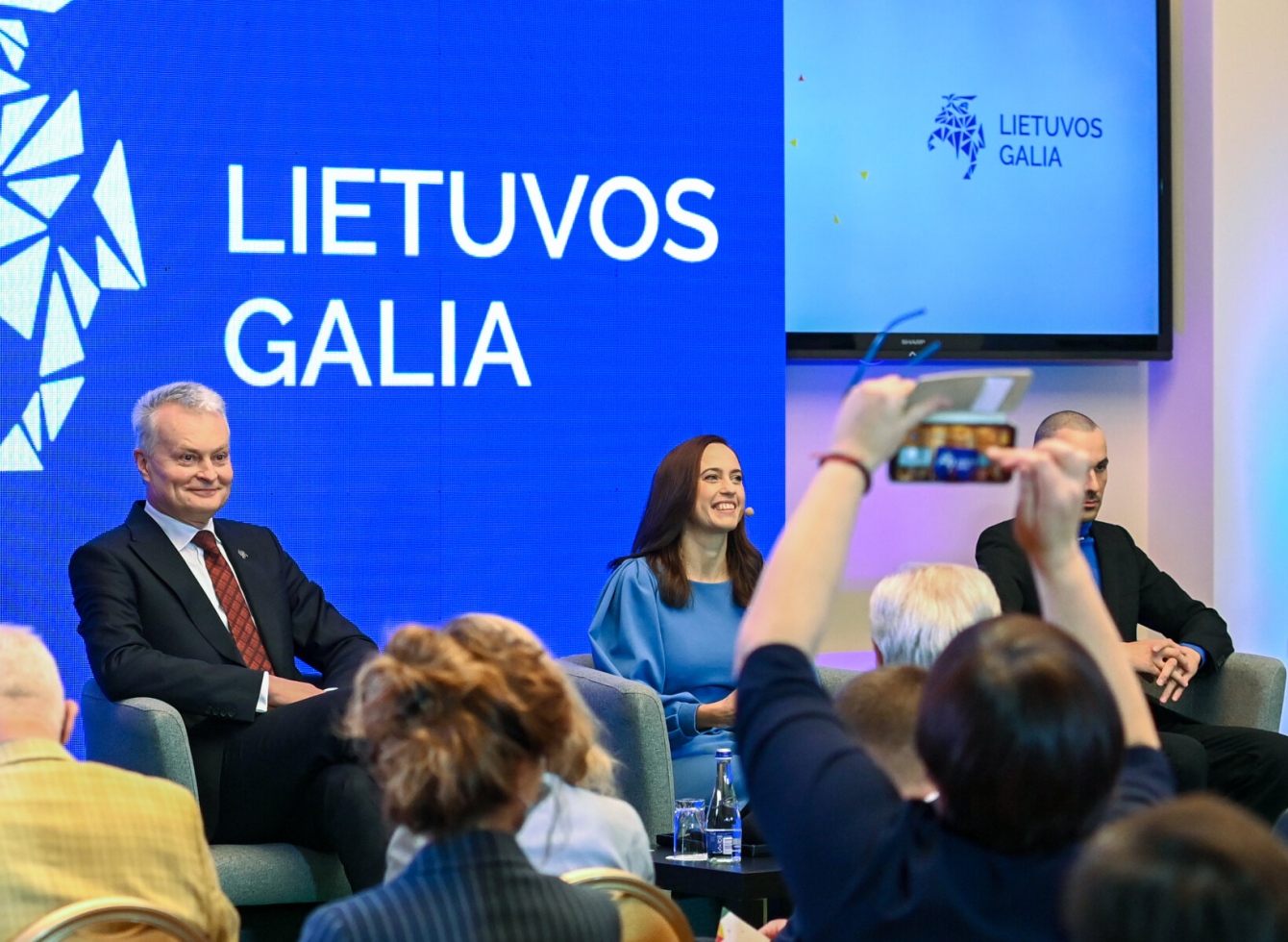 Prezidentas dalyvavo iniciatyvos „Lietuvos galia“ pristatymo renginyje-diskusijoje. Roberto Dičkaus (Lietuvos Respublikos Prezidentūros kanceliarija) nuotrauka