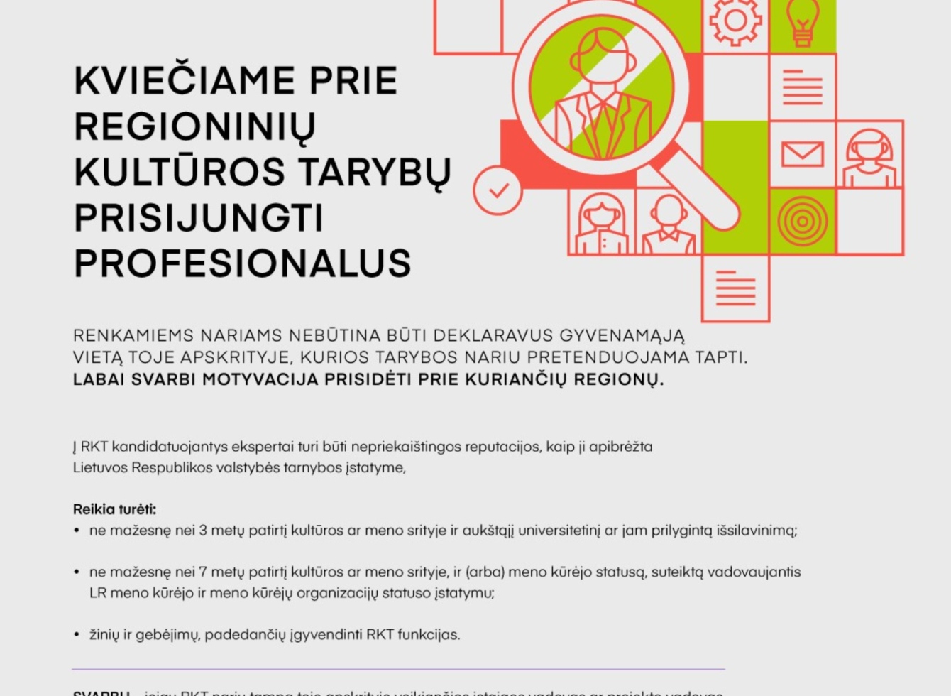 Lietuvos kultūros taryba skelbia Regioninių kultūros tarybų narių rinkimus
