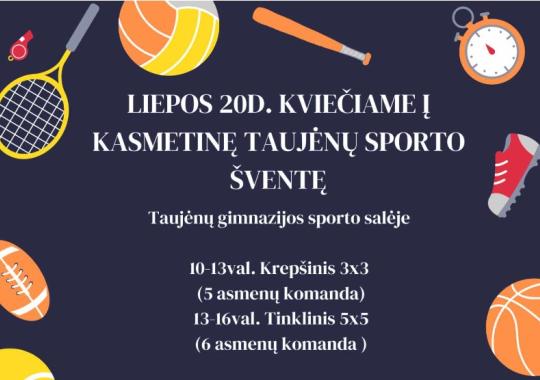 Kviečiame į kasmetinę Taujėnų sporto...