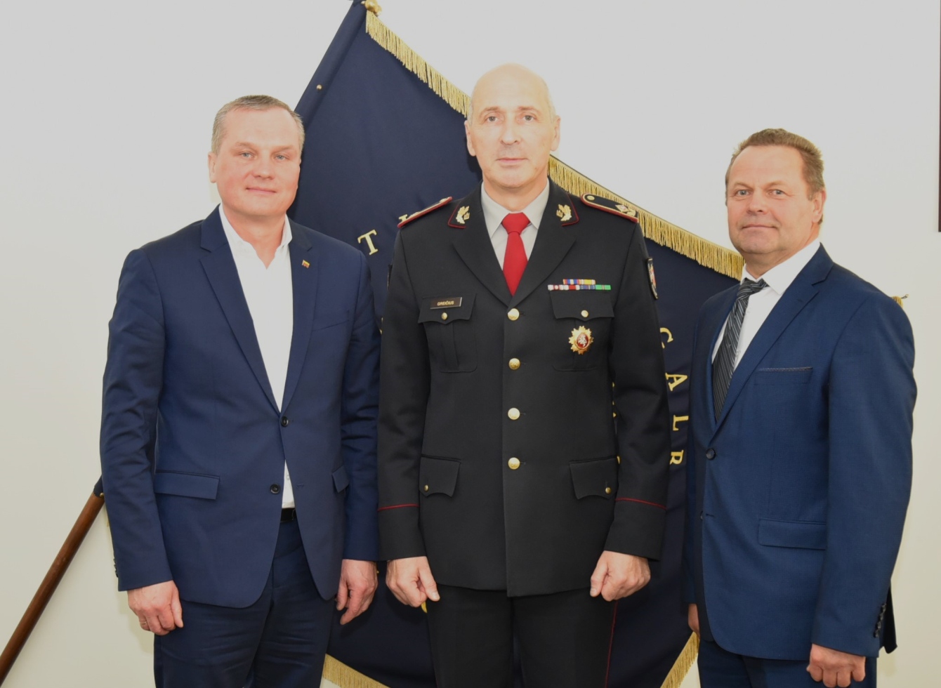 Susitikimo akimirka. Iš kairės: D. Varnas, S. Greičius ir E. Kuodelis