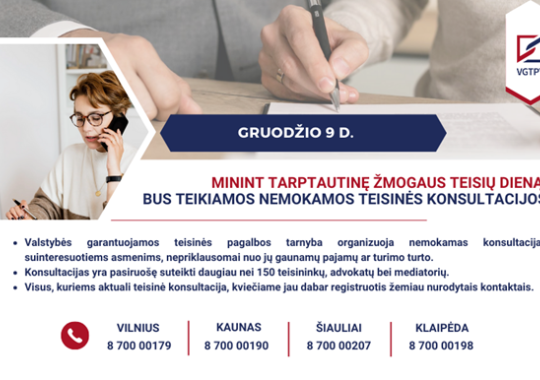 Gruodžio mėnesio renginiai