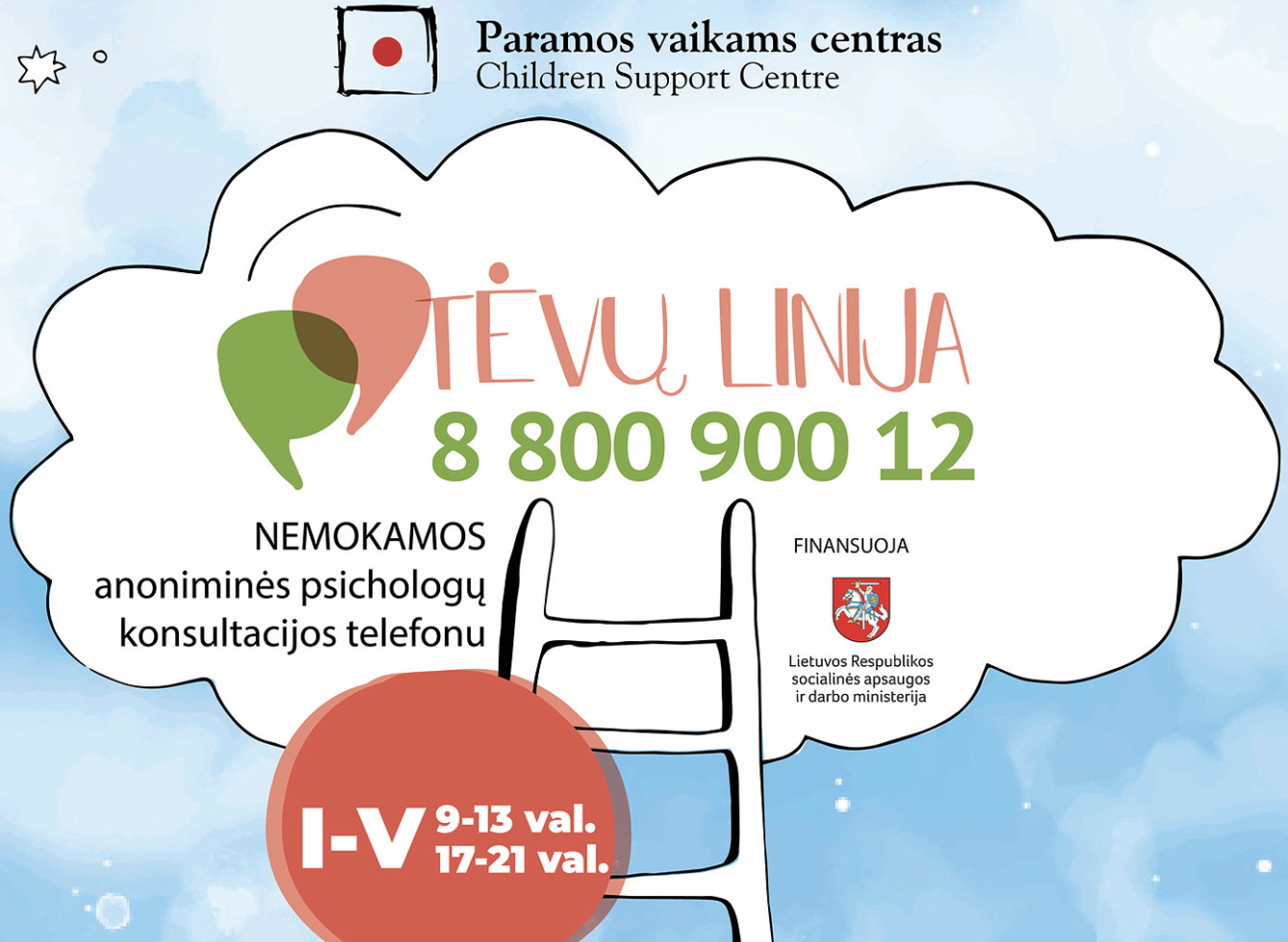 Nemokamos psichologų konsultacijos „Tėvų linijoje“ padeda sulaukti eilės pas psichologą