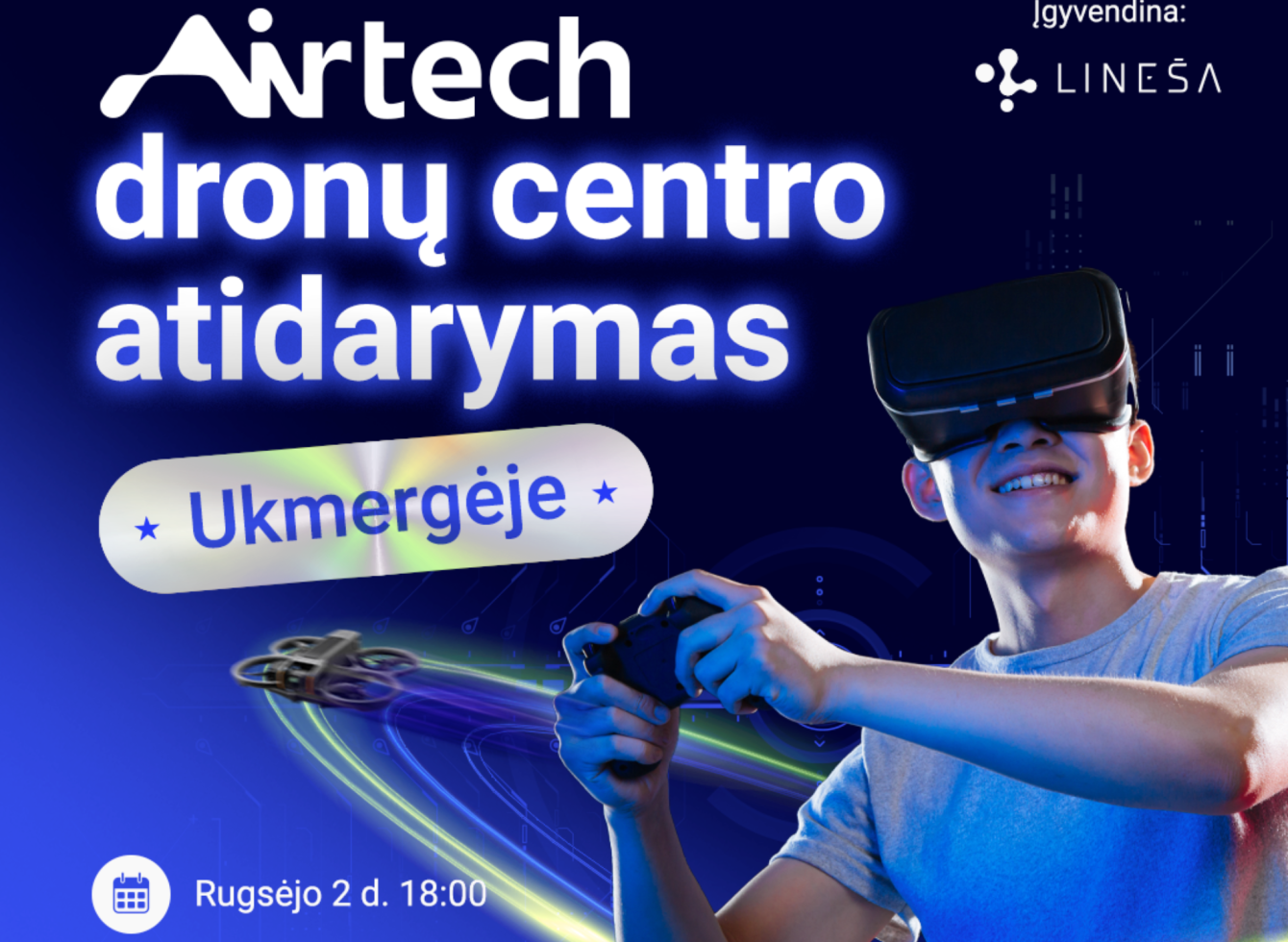 Rugsėjį Ukmergėje duris atvers „Airtech“ dronų valdymo mokymų centras