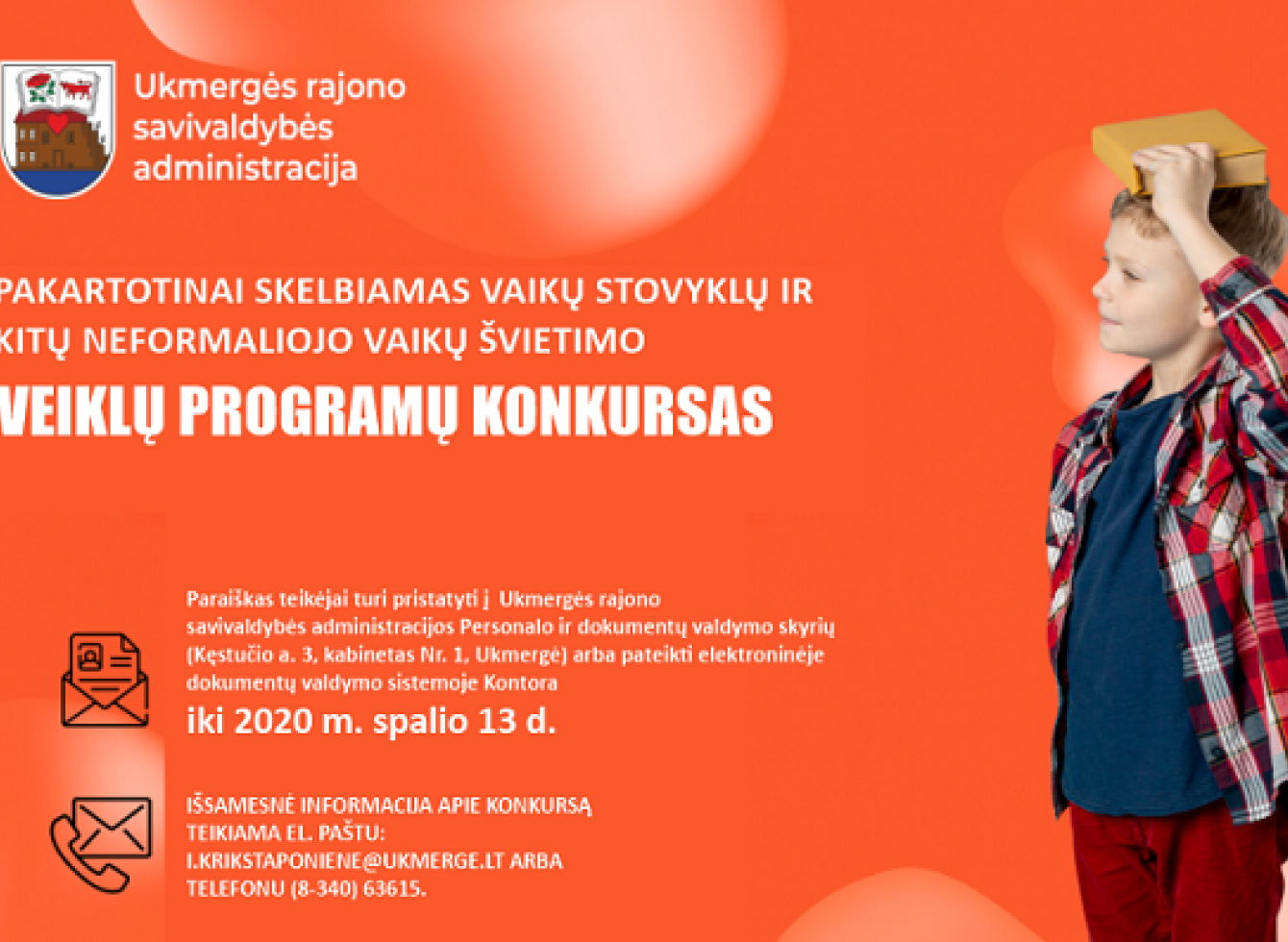 Pakartotinai skelbiamas Vaikų stovyklų ir kitų neformaliojo vaikų švietimo veiklų programų konkursas