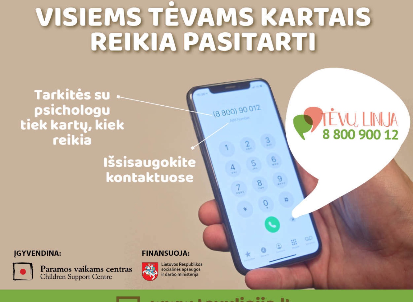 Visiems tėvams kartais reikia pasitarti