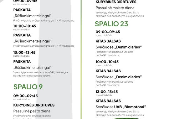 Ukmergėje Erasmus+ projekto „Klimato kaita ir bioįvairovė“ dalyvių...