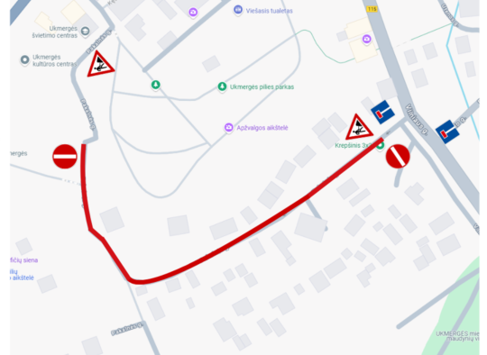 Tęsiami Pakalnės gatvės rekonstravimo darbai