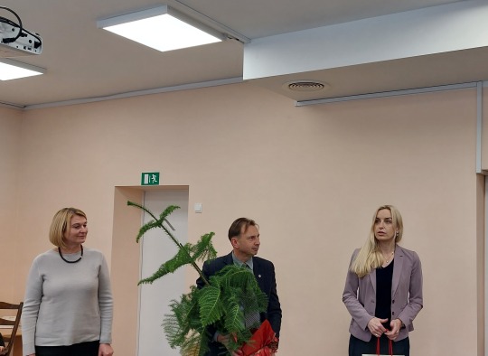 Iš kairės: R.Bakučionienė, V.Kalinas, I.Pračkailė