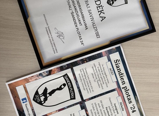 „Šiandien plotas” padėka atkeliavo į Ukmergės rajono savivaldybę
