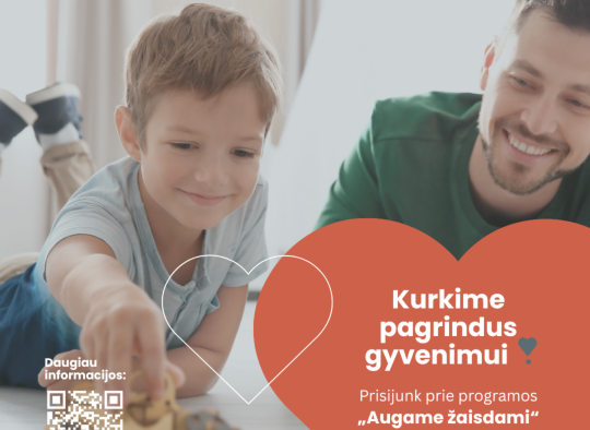 Kviečiame į tėvystės programą „Augame žaisdami“!