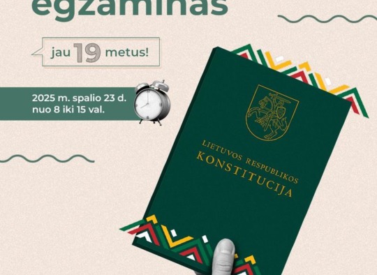 Konstitucijos egzaminas kviečia visuotiniam žinių patikrinimui