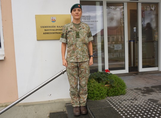 Ukmergės rajono karo komendantė mjr. Simona Jonušaitė-Sabaliauskienė.