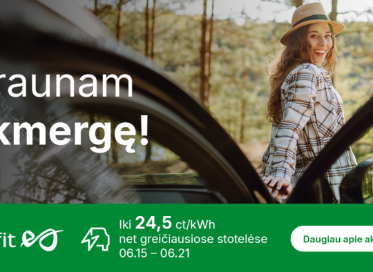 „Enefit“ kviečia pažinti Ukmergę elektromobiliu