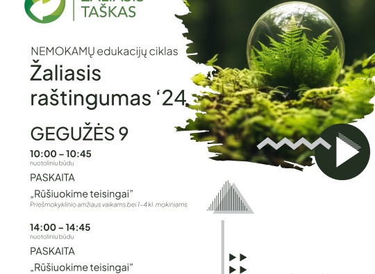 Nuotolinių edukacijų ciklas „Žaliasis raštingumas“