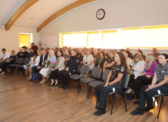 Ukmergės rajono policijos komisariato buvusio vadovo išlydėtuvių ir naujo vadovo pristatymo akimirkos