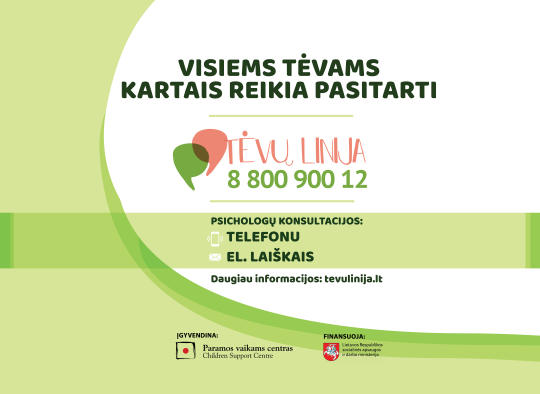 „Tėvų linijoje“ psichologų konsultacijos jau ir el. laiškais