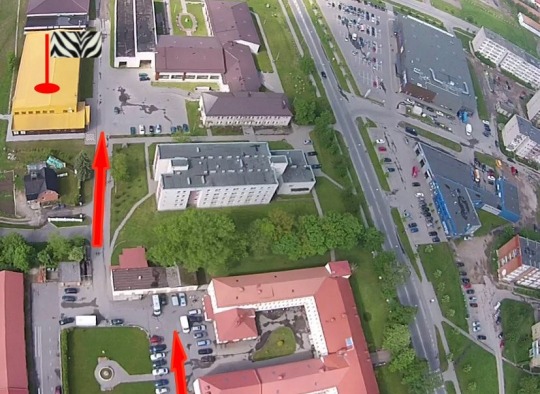 Ukmergės technologijų ir verslo mokyklos sporto komplekso lokacija