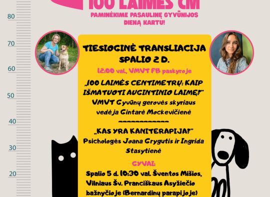 „100 laimės centimetrų“: kaip išmatuoti augintinio laimę?