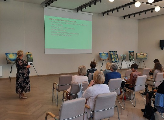 Konferencijoje kalba Ukmergės krašto bendruomenių sąjungos pirmininkė Angelė Jokubynienė
