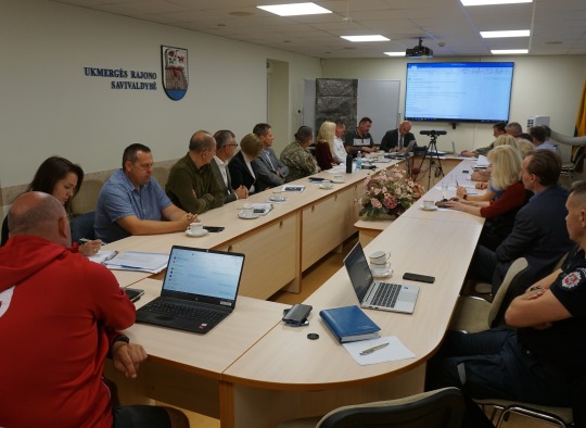  Civilinės saugos stalo pratybų akimirkos