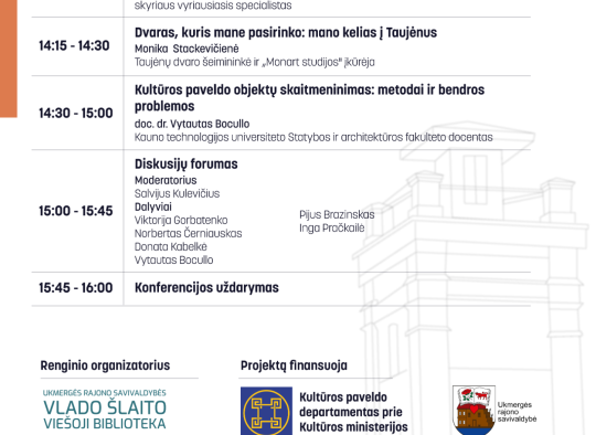 Paveldo konferencija Nekilnojamasis kultūros paveldas mūsų praeitis ar ateitis?