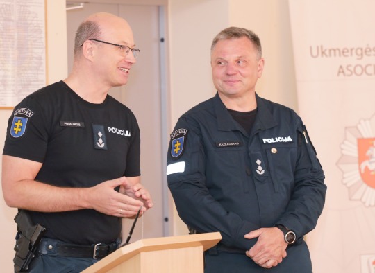 Ukmergės rajono policijos komisariato buvusio vadovo išlydėtuvių ir naujo vadovo pristatymo akimirkos