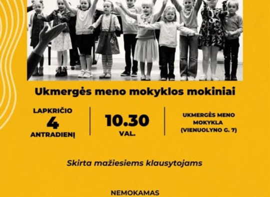 Lapkričio mėnesio renginiai Ukmergėje ir rajone